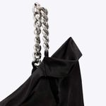 ZARA NWT Woman Satin Effect Asymmetric Chain Top Black Top Size M Blogger Fave Photo 7