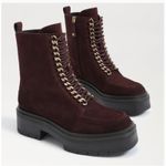 Sam Edelman Lovrin Bootie Spiced Pecan Size 5.5 NWOT Gold Details Dark Burgundy Photo 12