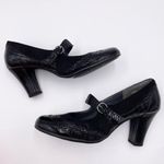 Aerosoles  Role Along Mary Jane Pumps Heels Size 8.5 Black Crocodile Faux Leather Photo 7