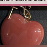 Betsey Johnson  Pink Marble Hearts Rhinestones & Mini-Pearls French Hook NEW Photo 4