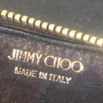 Jimmy Choo Navy Blue Lambskin and Gold Stars Continental Zip Wallet Photo 6