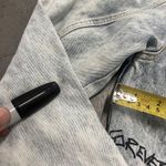 ZARA  Women's Large Graffiti Denim Jean Jacket Blue Graphic‎ Streetwear Oversized Photo 9