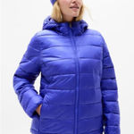 Athleta New  S Aire Puffer Jacket Borealis Purple Small Regular Photo 0