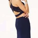 B Darlin B. Darlin Macy’s Crop V-Nexk Lace Back Gold Zipper Dress Top. Black. XL 15/16 Photo 2