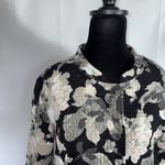 Isaac Mizrahi Live! Quilted Jacket With Floral Print With Pockets Size Medium Photo 1