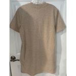 Steve Madden  Sweater Dress Ribbed Knit‎ Short Sleeve Casual Beige Pockets M Photo 2