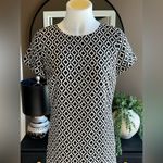 Sugar Lips  Black & White Diamond Pattern Short Sleeve Sheath Dress Size 6 Photo 2