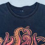 Vintage Medusa Octopus Anime Monster Red Black Graphic T Photo 3