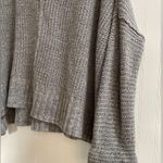 Free People Take Me Over V-Neck Sweater Oversized Knit Distressed Gray Size XS/S Photo 6