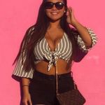 Windsor Striped Front Tie Top Photo 2