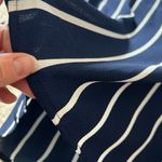 Gibson Latimer Navy and White Striped Women's Top Photo 2