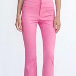 ZARA  Bootcut Pink Pants Mid-rise Stretch Chinos‎ Mini Flare Pink - Large Photo 0