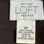 Loft  Black Asymmetrical Hemline  Sleeveless Body Con Boat Neck Cut Dress SZ 6P Photo 7