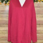 Eileen Fisher Textured Open Front Long Cardigan Sweater Size 2X Tencel Silk Photo 2