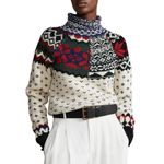 Ralph Lauren Polo by  Mixed Print Turtleneck Sweater, Size XS New w/Tag Photo 2