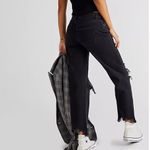 Free People #42 NWOT Maggie Mid-Rise Straight-Leg Jeans in Washed Black Photo 3