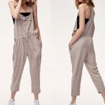 Aritzia Wilfred Free Terra Cotta Lyocell Drawstring Waist Crop Overalls Photo 7