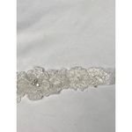 Ivory Beaded Bridal Sash Floral‎ Lace Appliqué 72” White Photo 3