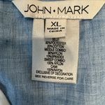 John Mark  Blue Boho Top Short Sleeve, Lace Beading J17 Photo 1