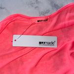 LA Made New Lightweight Knit Scoop Neck Tank Top Neon Pink Size Medium Photo 6