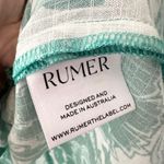 Rumer The Label Bodhi Green White Floral Boho Long Sleeve Shirt Mini Dress M NWT Size M Photo 4