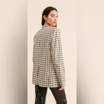 Sister Jane Arthur Oversized Fringe Blazer Neutrals White Tan Beige Black sz Med Photo 1