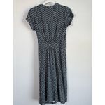 Ann Taylor Ann Taylor Womens Blue Geometric Wrap Career Casual Short Sleeve Dress Size 4 Photo 7