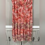 NWT Gigio Floral Tiered Sun Midi Dress with Tie Neckline Photo 6