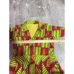 Shenbolen Top Womens Size XS Maxi Flared Long Shirt African Print D Photo 3