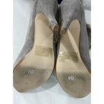 Womans Colin Stewart Taupe Suede Stiletto Heel Ankle Boot 8.5 B Faux Fur Tan Photo 7