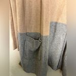 Madewell Kent Merino Wool Blend Colorblock Tan and Gray Open Front Cardigan XS Photo 3