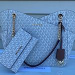 Michael Kors MK Jet Set Large X Chain Logo Shoulder Bag & LG Trifold Bundle Photo 0