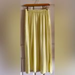 Anthropologie Stark X Women’s Elastic Waist Yellow Long Midi Skirt Sz S Pockets Photo 9
