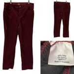 st. john's bay  Burgundy Corduroy Straight Leg 5 Pocket Hemmed Pants womens 14 Photo 1