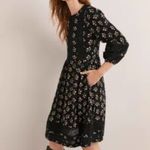 Boden Eyelet Lace Panel Dress Black Bouquet Size 10 Photo 4