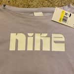 Nike ‼️ Women’s Fleece Crewneck Sweatshirt Optimism / Pure Violet‼️ Photo 4