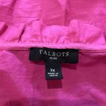 Talbots  Pink Floral Embroidered Blouse Square Neck Top Milkmaid Peasant Photo 6