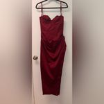 House Of CB NWOT  Flora Bustier Maxi Dress Wine Side Slit XL L+ Photo 4