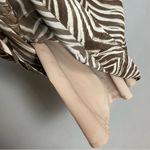 BCBGMAXAZRIA  Silk Dress Zebra Print Animal Ayshea‎ Size XXS Blouson Brown White Photo 13