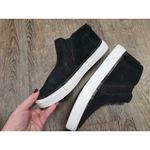 Toms  Bryce Black Leather Suede Pull On Rounded Toe Low Top Sneakers Shoes 7.5 Photo 2