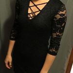 Ambiance Apparel Ambiance Black Lace Dress Photo 6