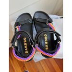 Sandro Paris Women's Sporty Platform Sandals Size 39 Black Purple Orange NWT Photo 2