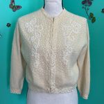 WIEBOLDTS 1940s Beaded & Sequins Cardigan Sweater White Size undefined Photo 1