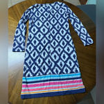 Lilly Pulitzer  Beacon T-Shirt Dress 3/4 Sleeves Beachy Preppy Fish Print XXS Photo 5