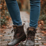 Sperry Womens Saltwater Brown Plaid Duck Boot Waterproof Outdoor Size 9 Photo 0