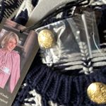 NWT Martha Stewart Collection Chunky Y2K Cable Knit Cardigan Gold Button Blue Size M Photo 7