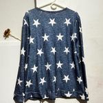 Ekouaer White Star Print Long Sleeve Sleep Shirt Women's Size XXL new : Box LO3: Blue Photo 4