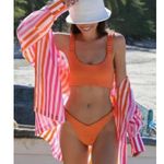 Beach Riot  Alexa Striped Button Down Bathing Suit Cover Up LP Photo 3