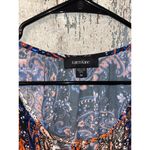 Karen Kane  boho blouse, size medium, orange blue Photo 1