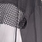 Fishnet Super Cropped Indie Sleeze Goth Hoodie Black Size M Photo 5